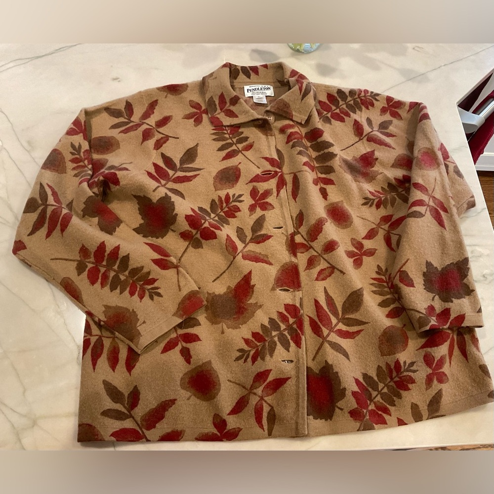 Pendleton Autumn Foilege Virgin Wool Jacket Sz XL